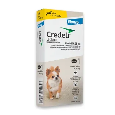 Antipulgas Credeli 56,25mg Caes 1,3 a 2,5 kg 1 comprimido